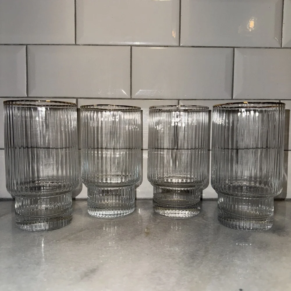 Set Of 4 Acopa Lore Clear Glass Highball‎ Glass GW008